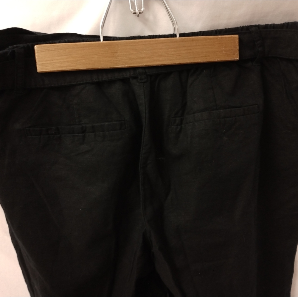 Gap cuffed black pants w/ tie belt. Size S Reg. EUC - Picture 10 of 11